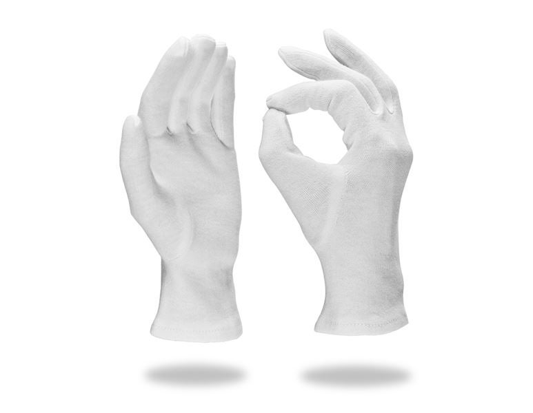 Rękawice trykotowe, białe, opakowanie 12 szt.