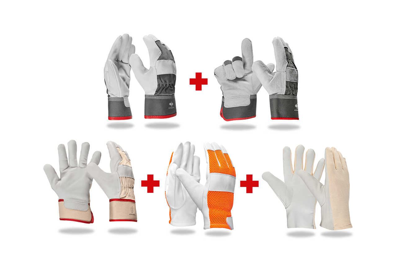 Zestawy | Akcesoria: Zestaw profesjonalnych rękawic skórzanych II