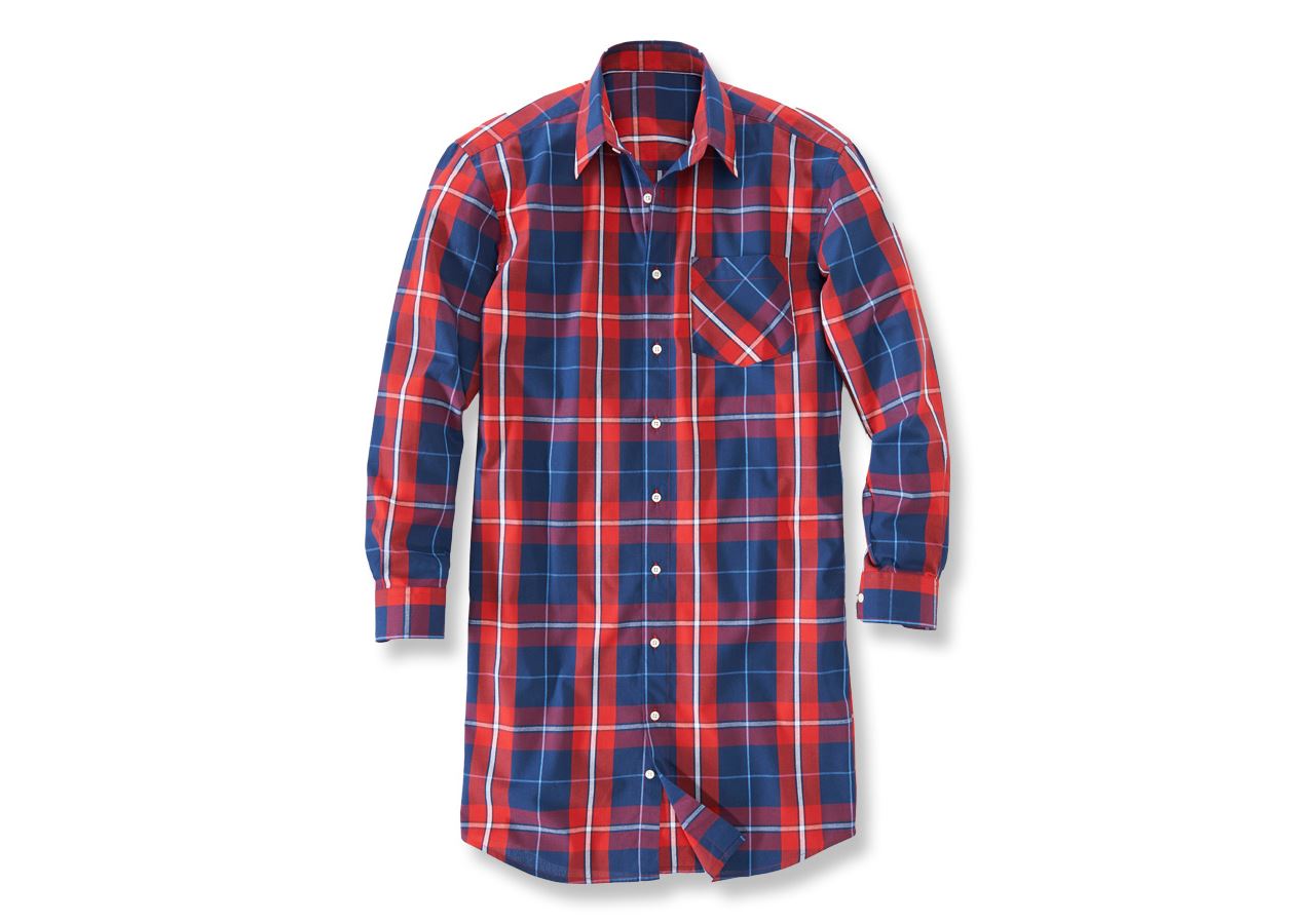Koszulki | Pulower | Koszule: Koszula z długim rękawem Hamburg, dłuższy fason + czerwony/granatowy/biały