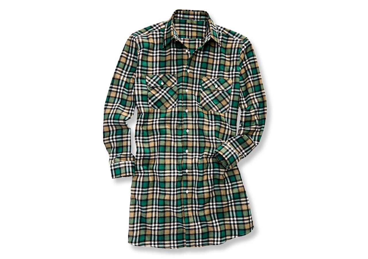 Koszulki | Pulower | Koszule: Koszula bawełniana Bergen, dłuższy fason + zielony/czarny/gipsowy