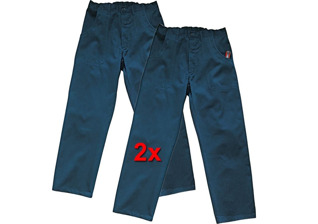 Spodnie robocze: Spodnie do pasa Basic, 2 szt. w zestawie + granatowy