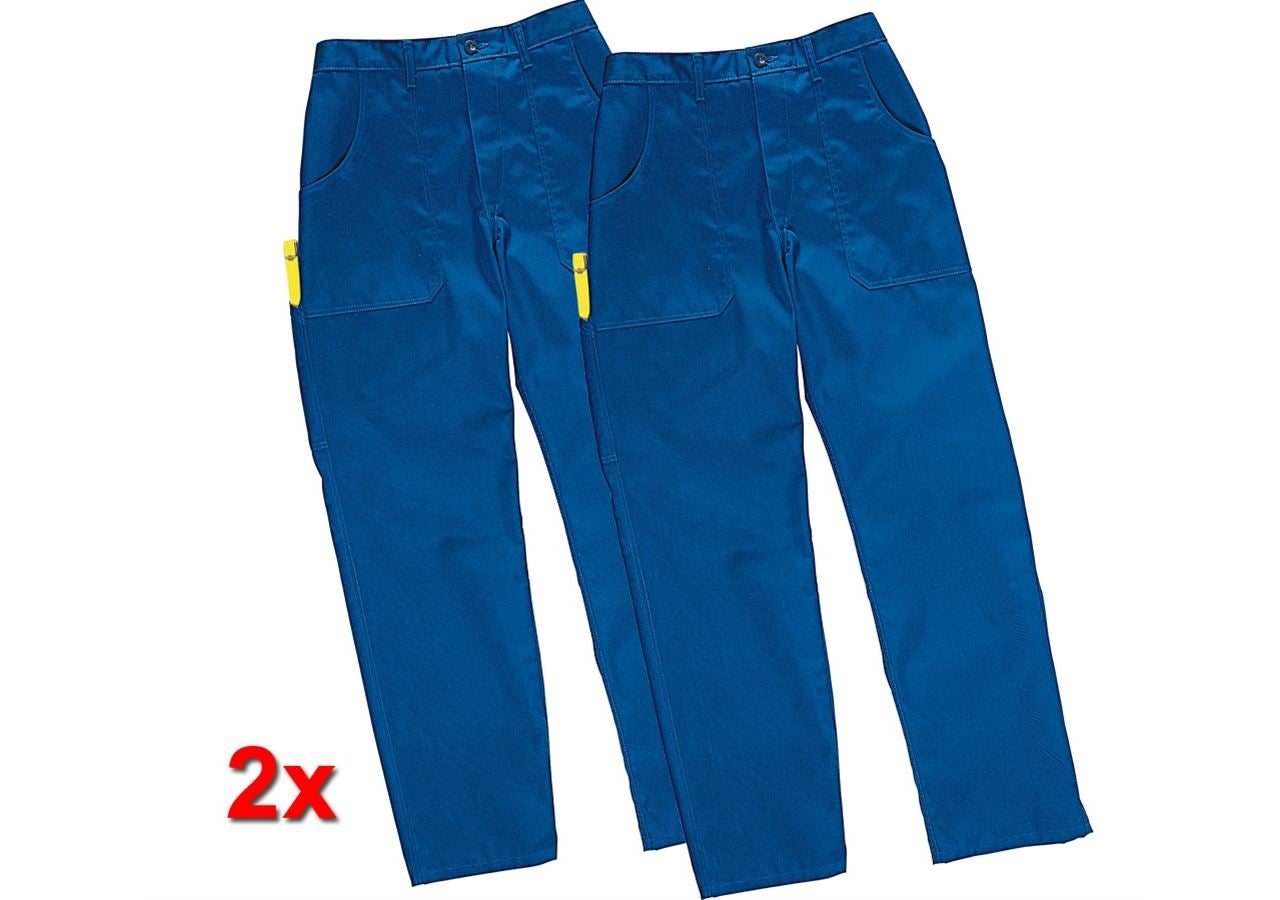 Spodnie robocze: Spodnie do pasa Economy, 2 szt. w zestawie + chabrowy