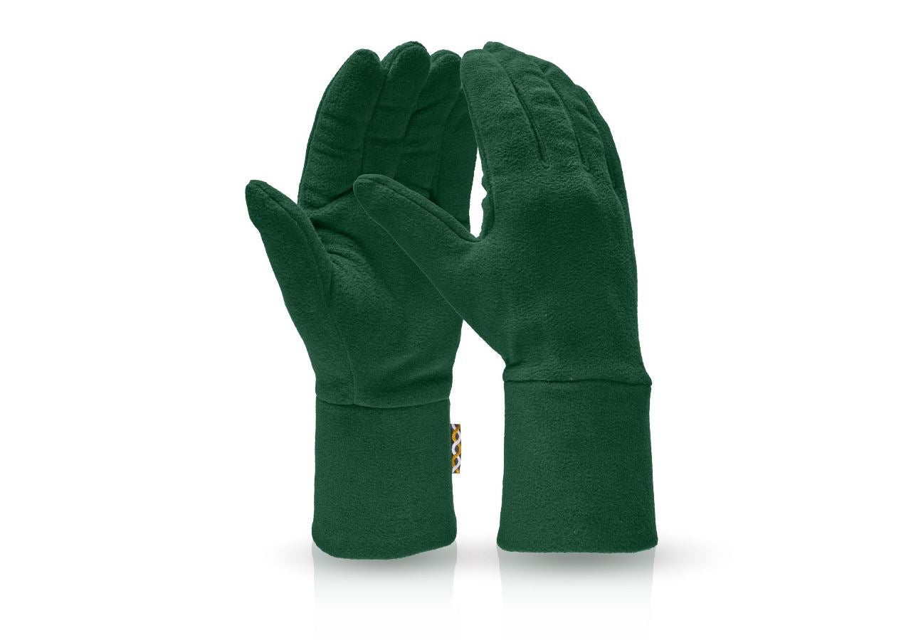 Tekstylne: Rękawiczki z mikropolaru e.s. FIBERTWIN® + zielony