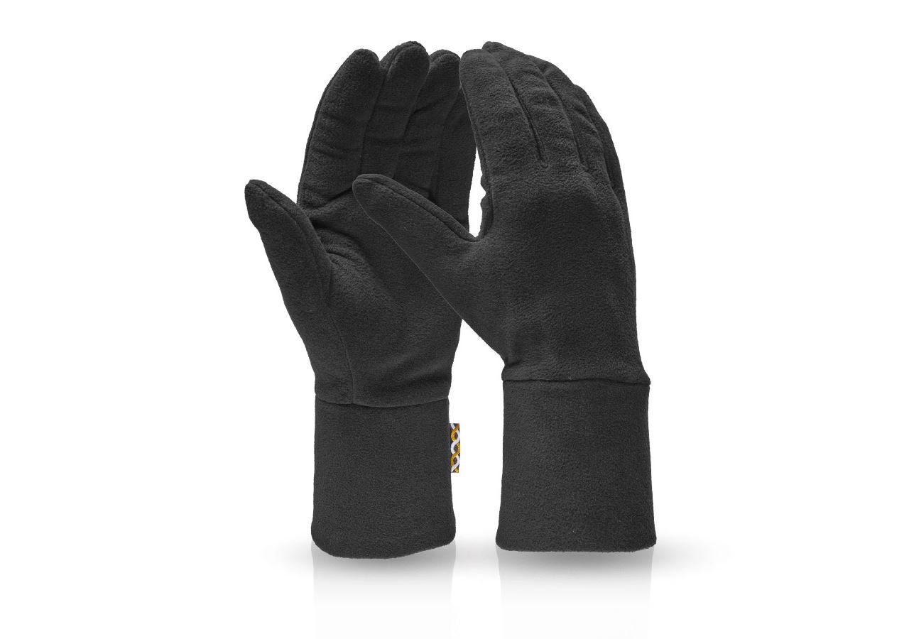 Tekstylne: Rękawiczki z mikropolaru e.s. FIBERTWIN® + czarny
