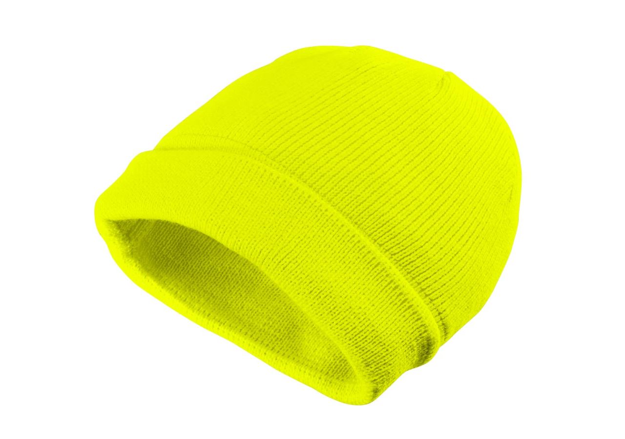 Akcesoria: Zimowa czapka dzianinowa Neon + żółty