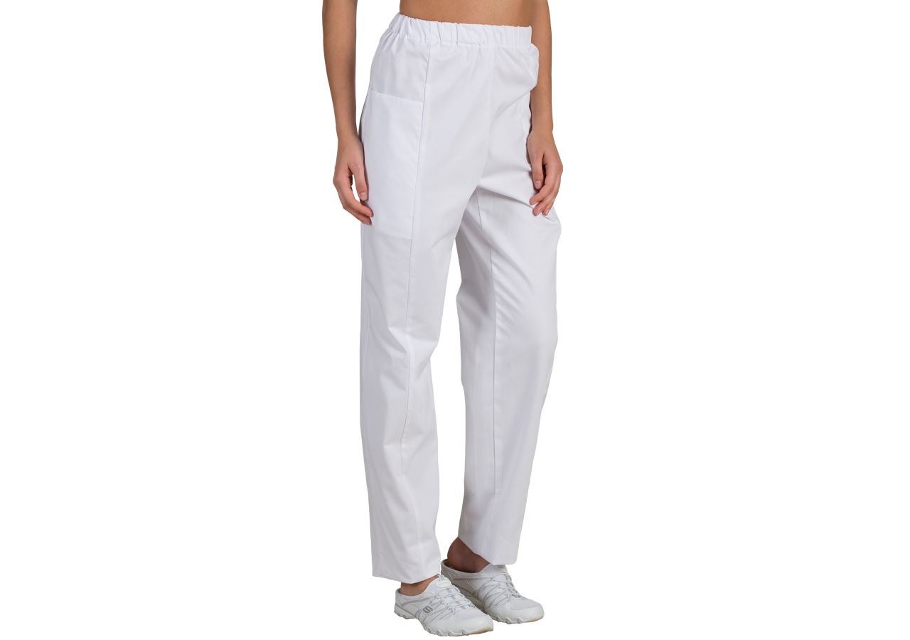 Spodnie robocze: Spodnie damskie Gabi + biały