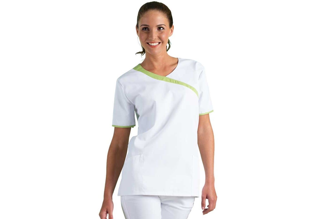 Koszulki | Pulower | Bluzki: Tunika medyczna Maren + biały/zielony jabłkowy