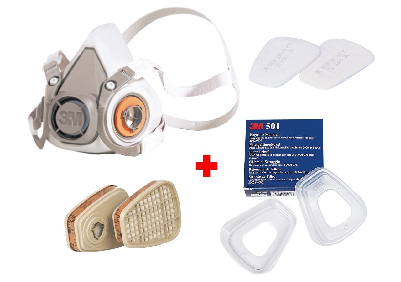 Półmaski filtrujące: 3M Zestaw półmaski ochronnej 6200