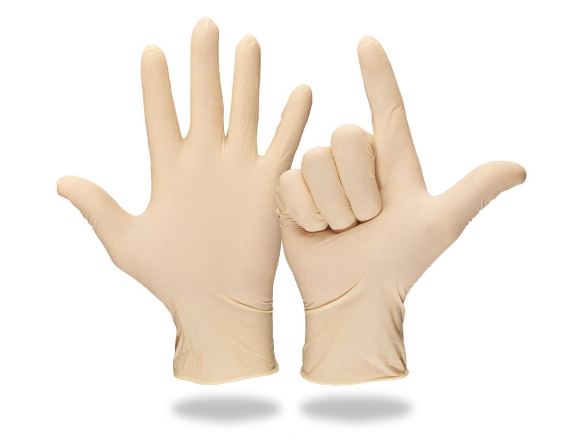 Rękawiczki jednorazowe: Jednoraz. rękawice lateks. do bad. lek., bezpudr. + naturalny