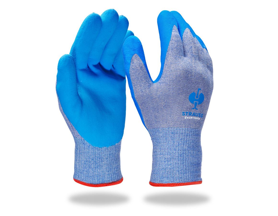 Rękawice powlekane: e.s. Rękawice nitrylowe evertouch allseasons + niebieski/jasnoniebieski-melanżowy