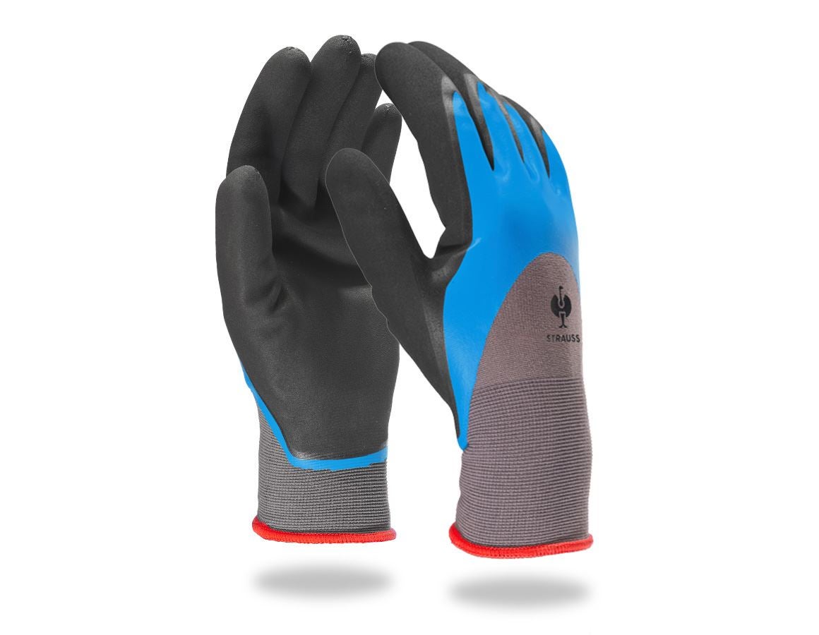 Rękawice powlekane: Rękawice z pianki nitrylowej Flexible Pro + niebieski/szary-melanżowy