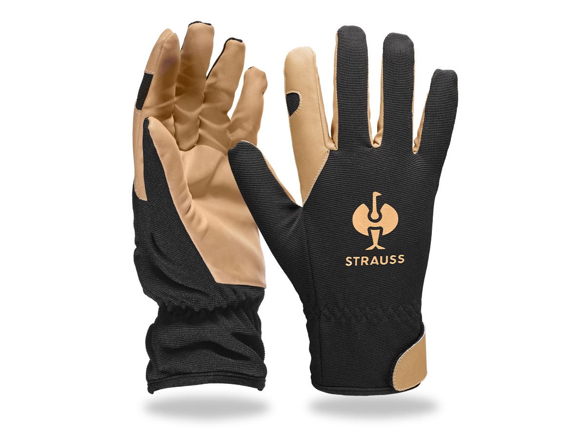 Rękawice powlekane: Zimowe rękawice montażowe Intense light + czarny/brązowy