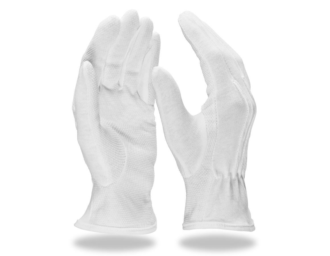 Tekstylne: Rękawice trykotowe z powłoką PCW Grip, opak.12szt. + biały