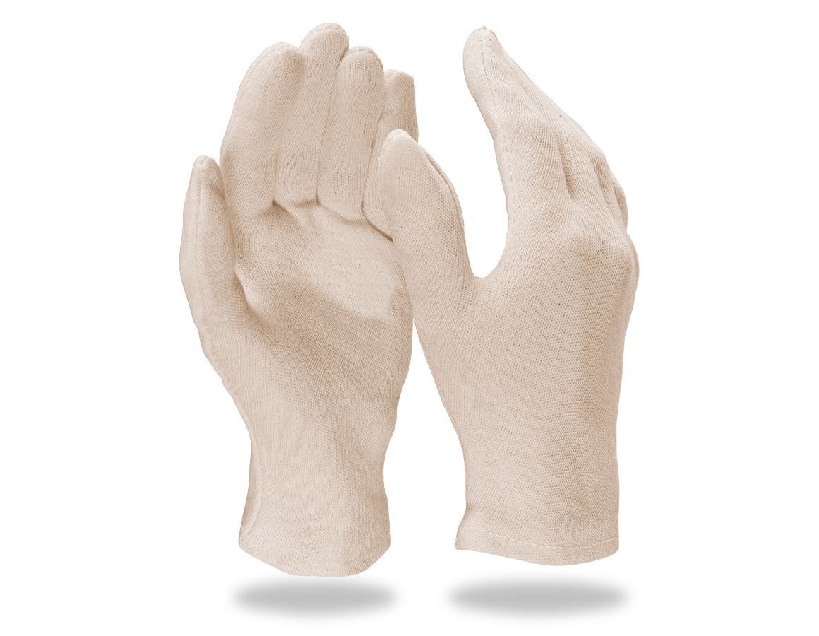 Tekstylne: Rękawice trykotowe, kolor naturalny, opak. 12 szt. + biały