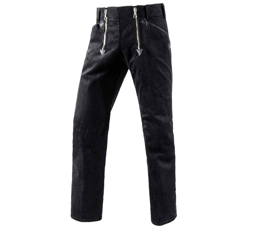 Spodnie robocze: e.s. Spodnie rzemieśl. z gr.sztruksu, b.rozsz.nog. + czarny