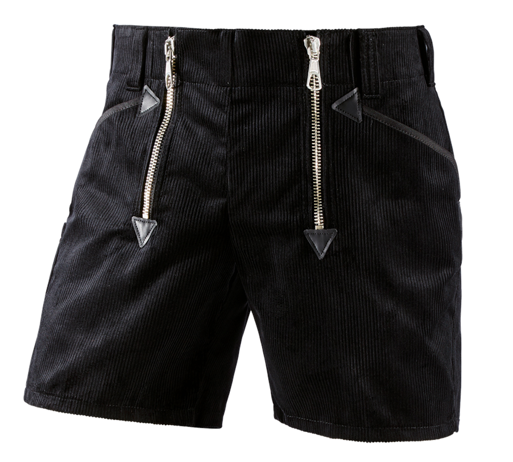 Spodnie robocze: Spodenki rzemieślnicze z grubego sztruksu e.s. + czarny