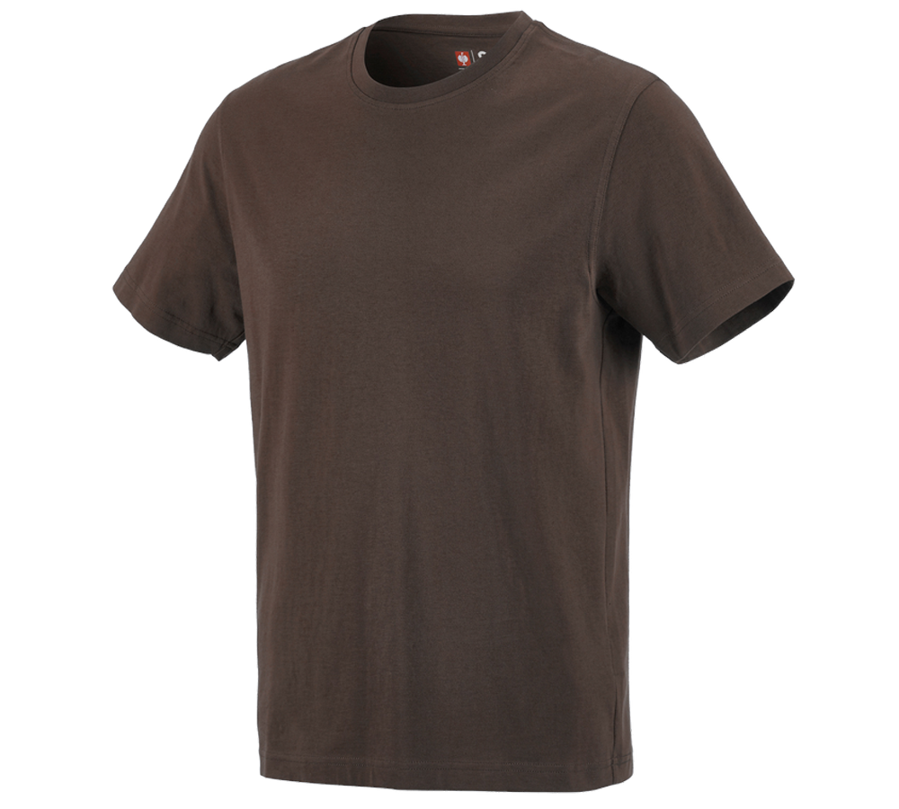 Koszulki | Pulower | Koszule: e.s. Koszulka cotton + kasztanowy