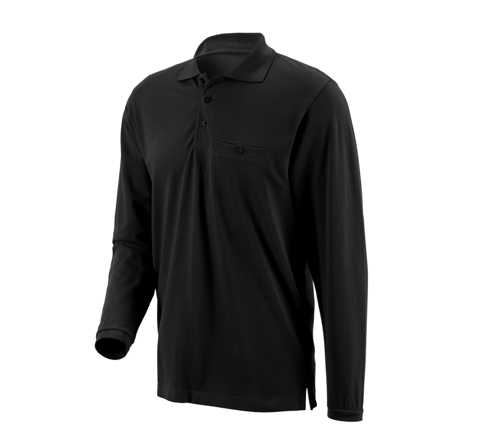 Koszulki | Pulower | Koszule: e.s. Koszulka polo długi rękaw cotton Pocket + czarny
