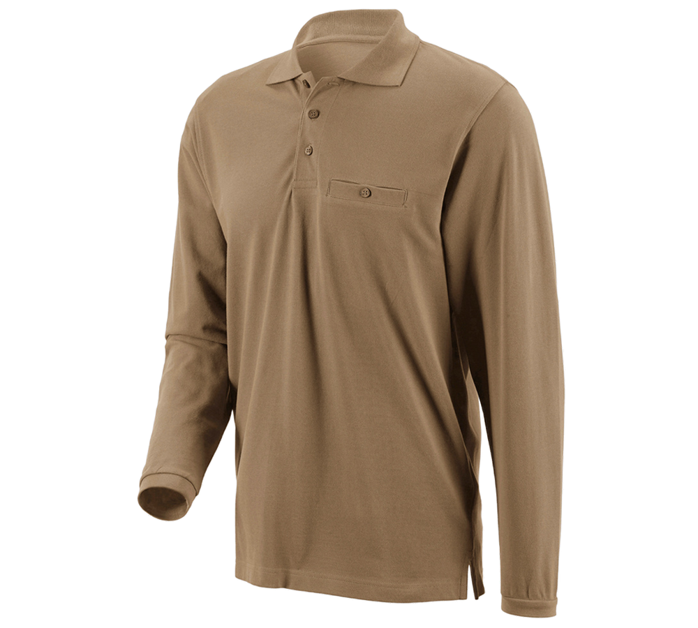 Koszulki | Pulower | Koszule: e.s. Koszulka polo długi rękaw cotton Pocket + khaki