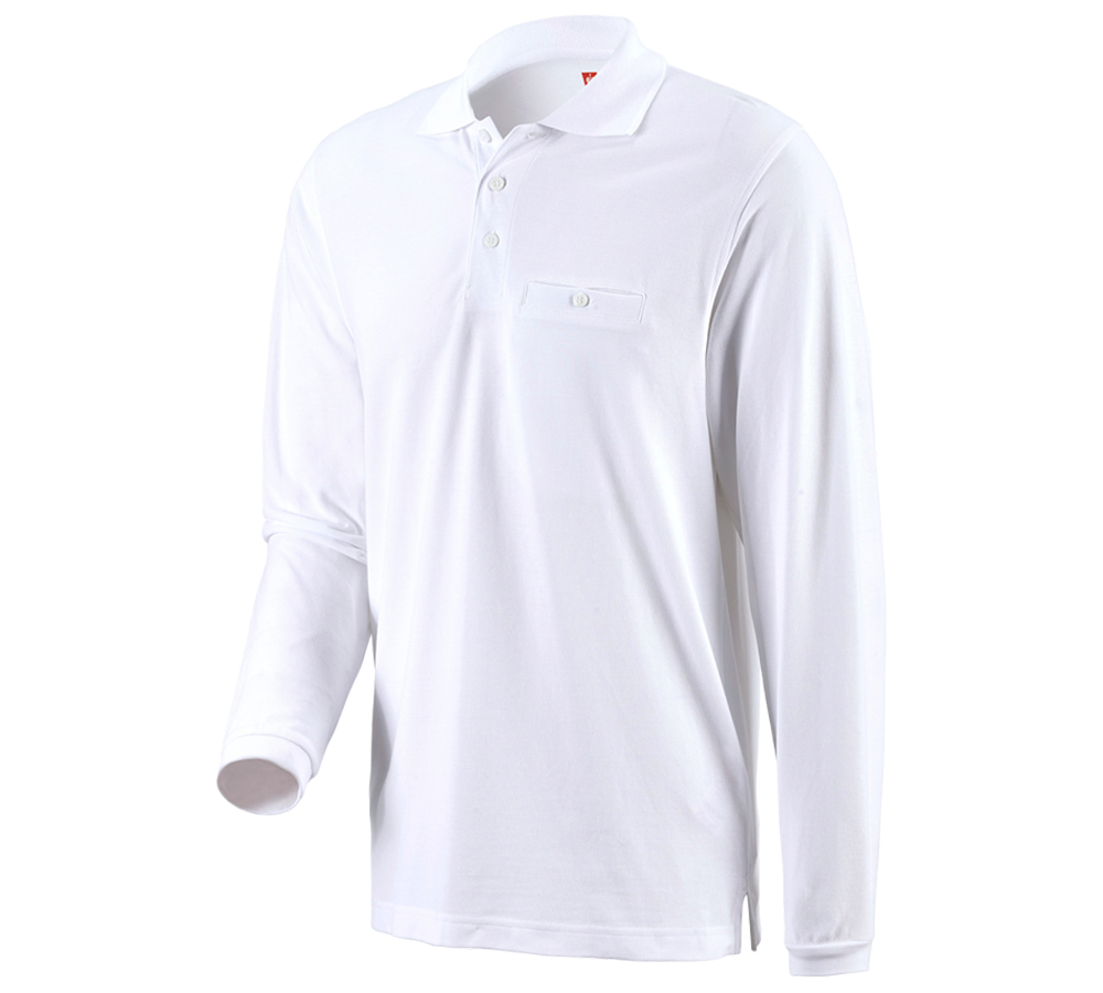 Koszulki | Pulower | Koszule: e.s. Koszulka polo długi rękaw cotton Pocket + biały