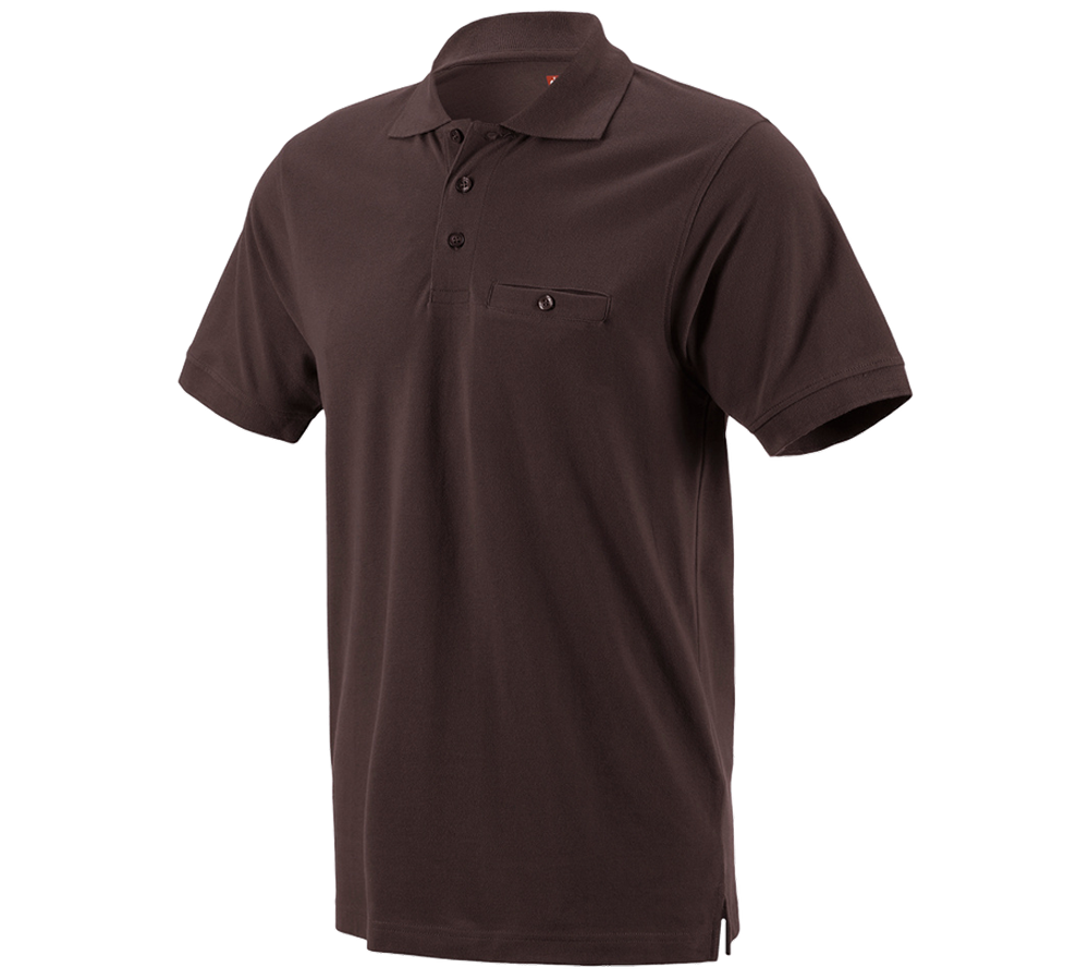Koszulki | Pulower | Koszule: e.s. Koszulka polo cotton Pocket + brązowy