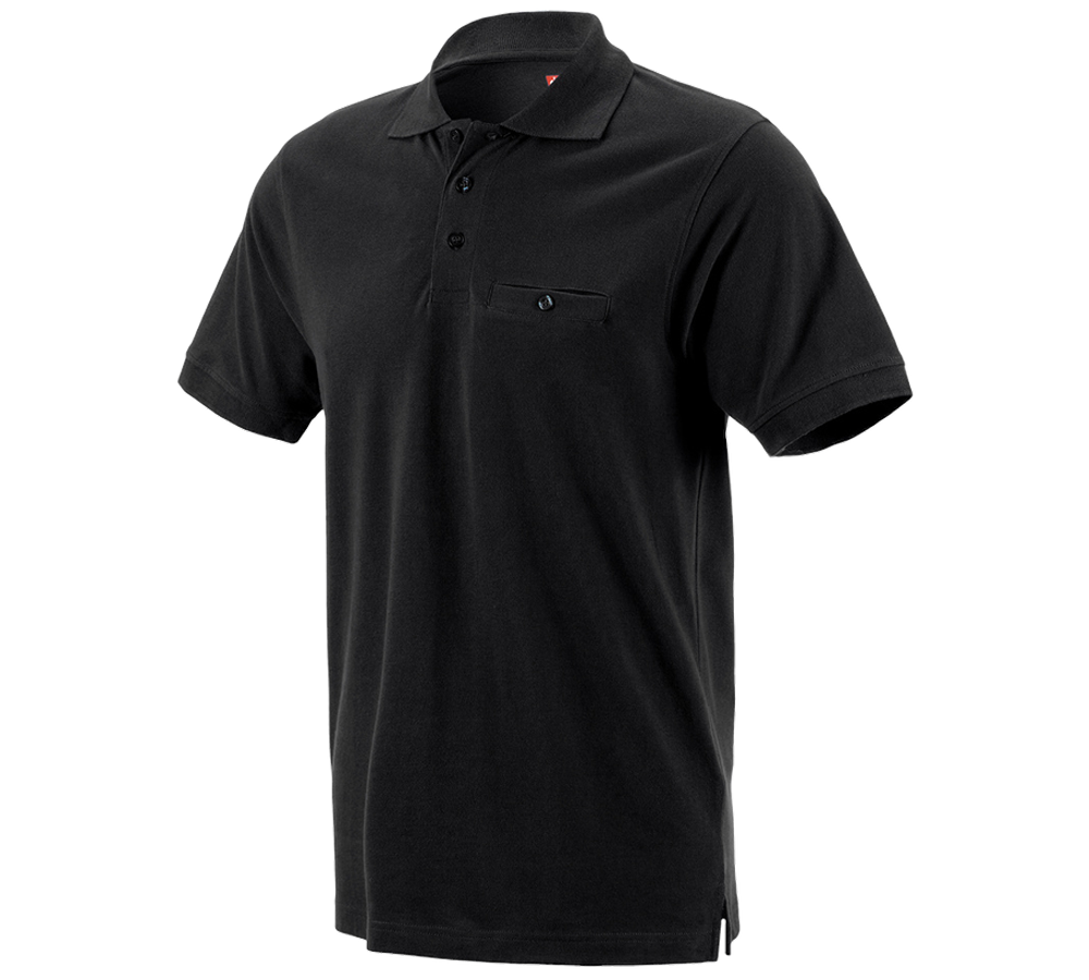 Koszulki | Pulower | Koszule: e.s. Koszulka polo cotton Pocket + czarny