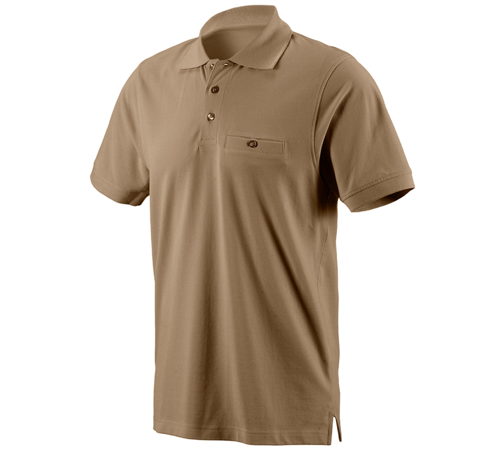 Koszulki | Pulower | Koszule: e.s. Koszulka polo cotton Pocket + khaki