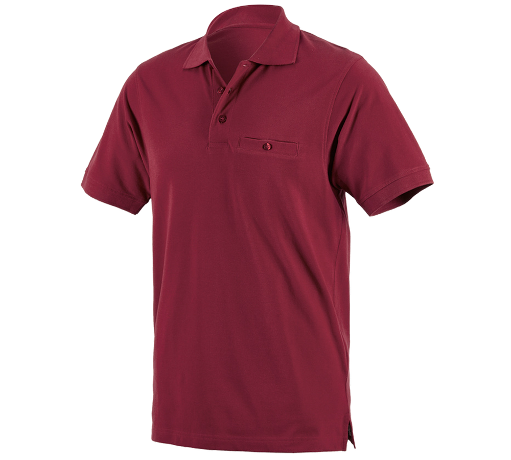Koszulki | Pulower | Koszule: e.s. Koszulka polo cotton Pocket + bordowy