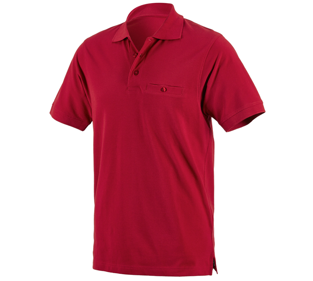 Koszulki | Pulower | Koszule: e.s. Koszulka polo cotton Pocket + czerwony