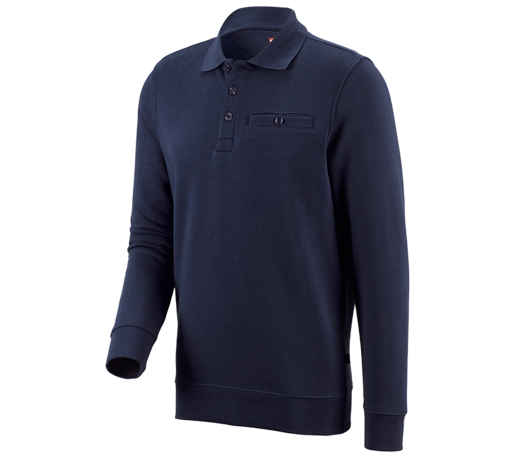 Koszulki | Pulower | Koszule: e.s. Bluza poly cotton Pocket + granatowy