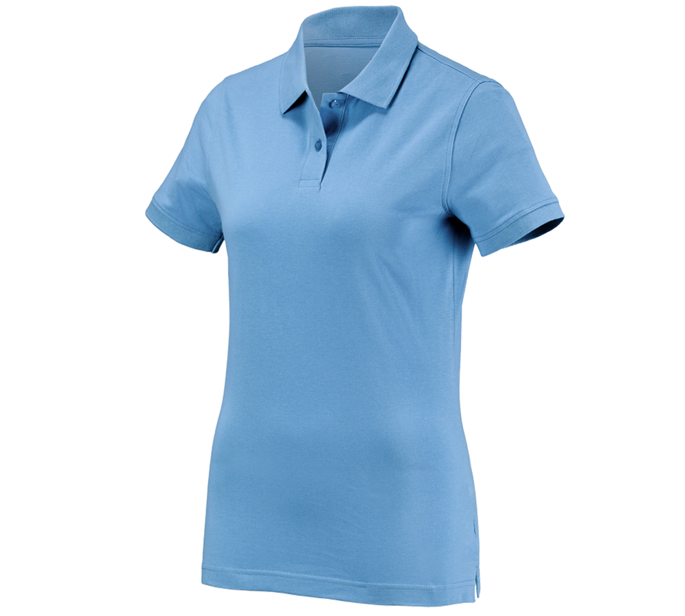 Koszulki | Pulower | Bluzki: e.s. Koszulka polo cotton, damska + niebieski lazurowy