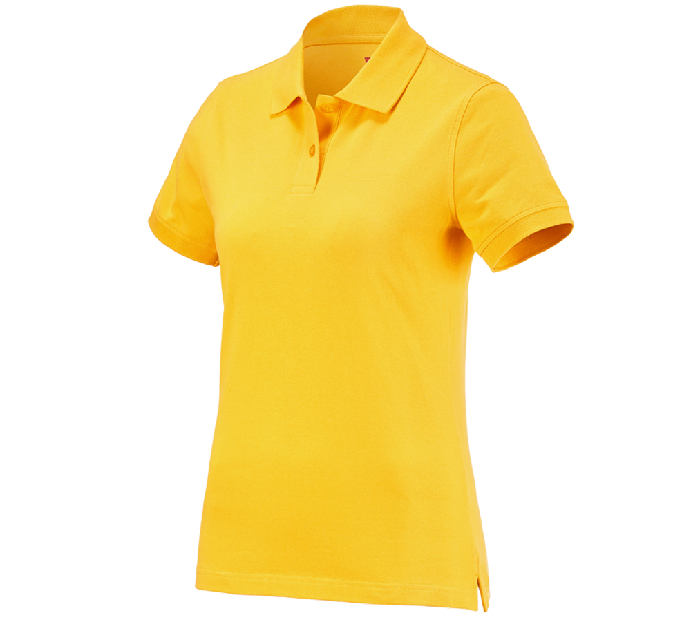 Tematy: e.s. Koszulka polo cotton, damska + żółty