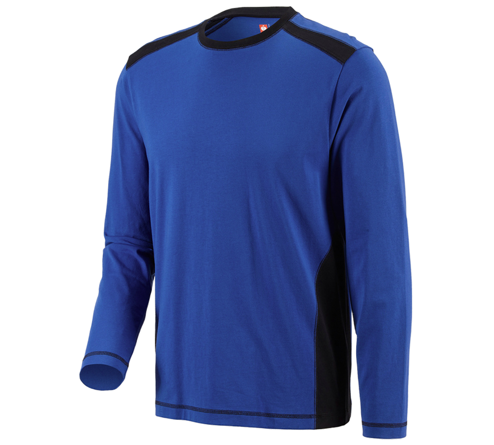 Koszulki | Pulower | Koszule: Bluzka długi rękaw cotton e.s.active + chabrowy/czarny