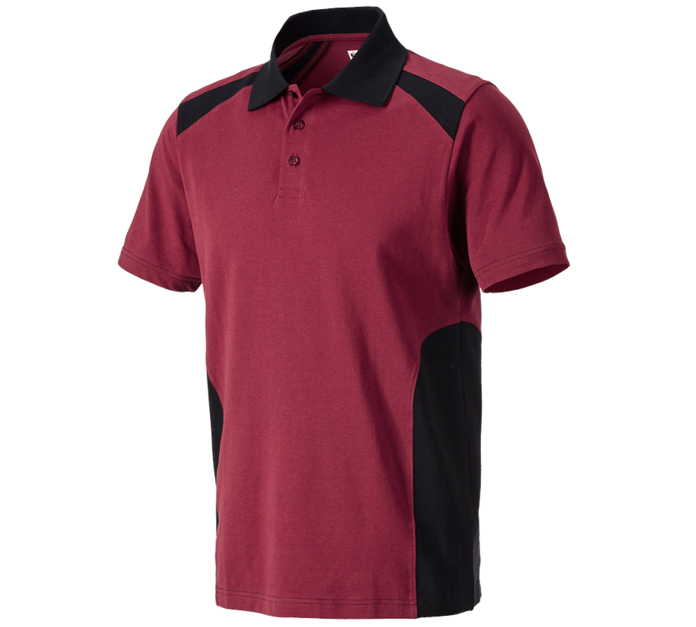 Koszulki | Pulower | Koszule: Koszulka polo cotton e.s.active + bordowy/czarny