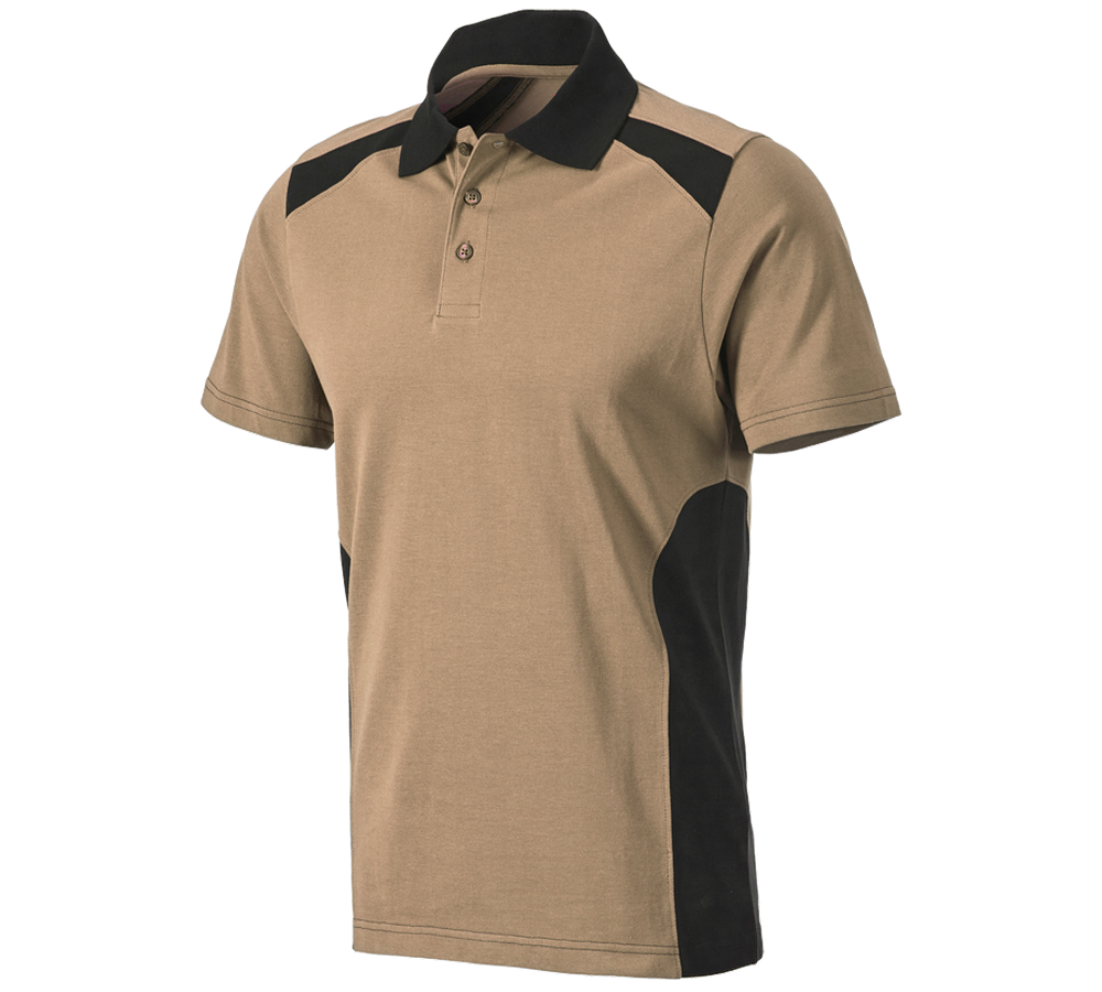 Koszulki | Pulower | Koszule: Koszulka polo cotton e.s.active + khaki/czarny