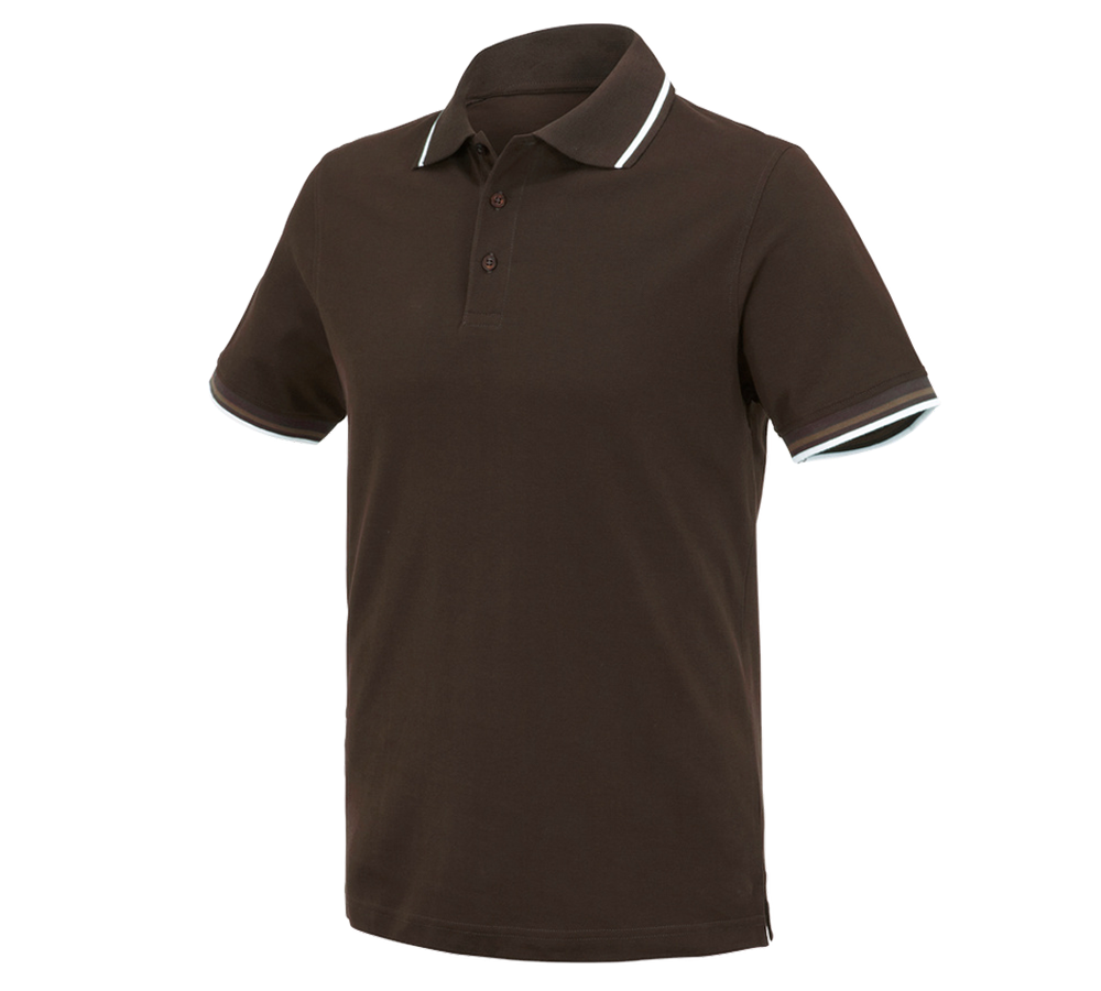 Koszulki | Pulower | Koszule: e.s. Koszulka polo cotton Deluxe Colour + kasztanowy/orzech laskowy