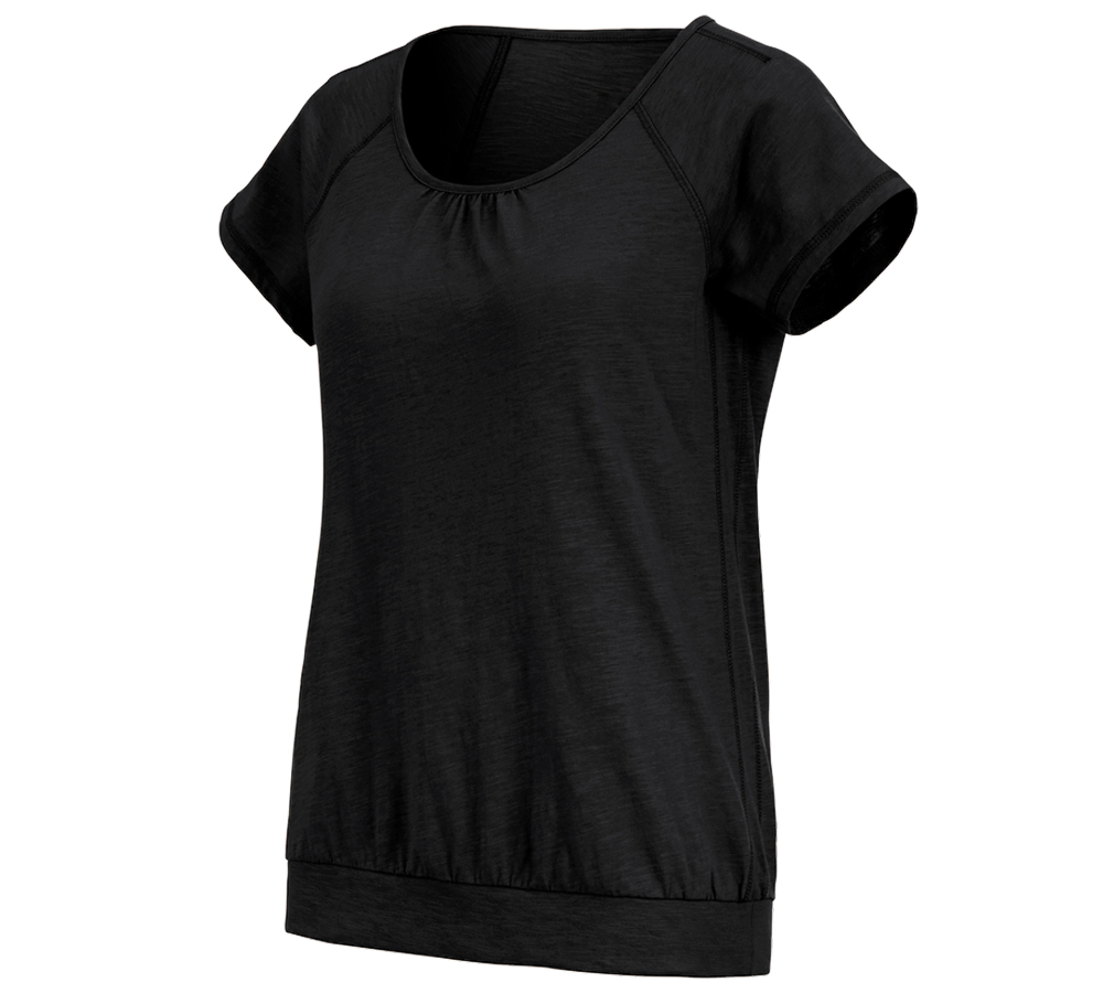 Koszulki | Pulower | Bluzki: e.s. Koszulka cotton slub, damska + czarny