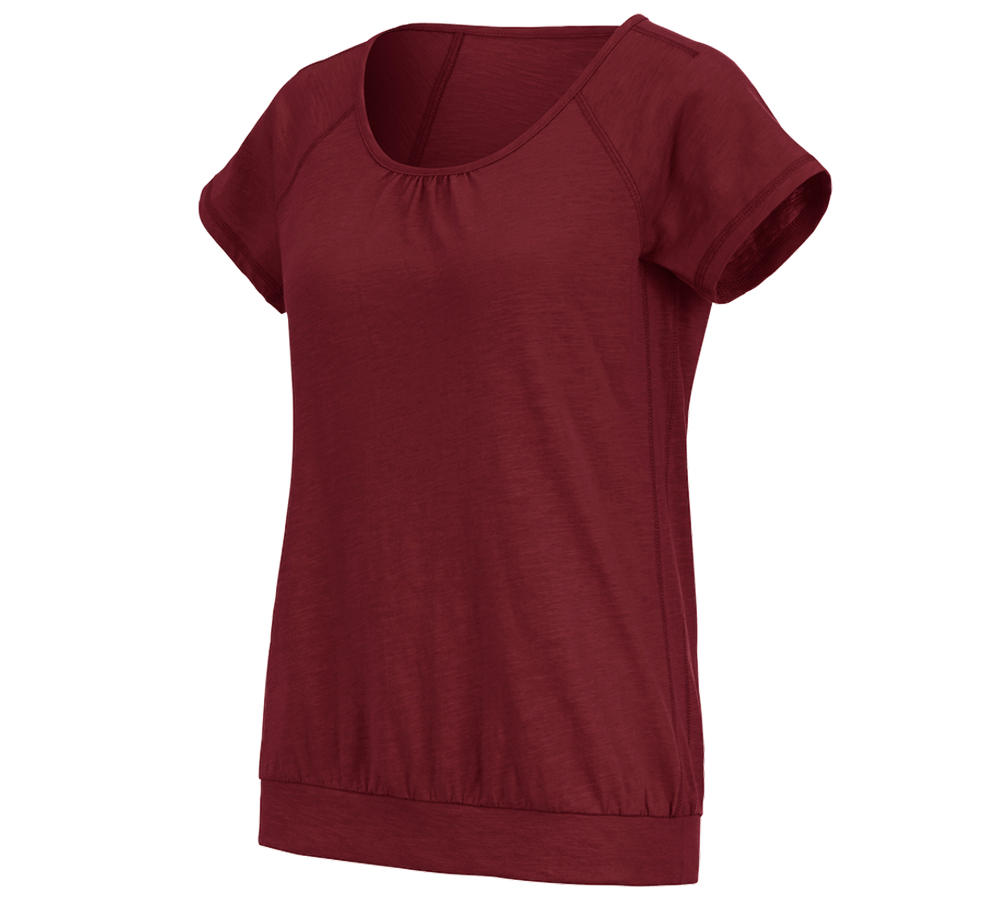 Tematy: e.s. Koszulka cotton slub, damska + rubinowy