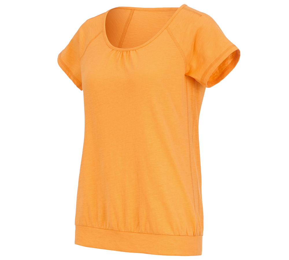 Tematy: e.s. Koszulka cotton slub, damska + jasnopomarańczowy