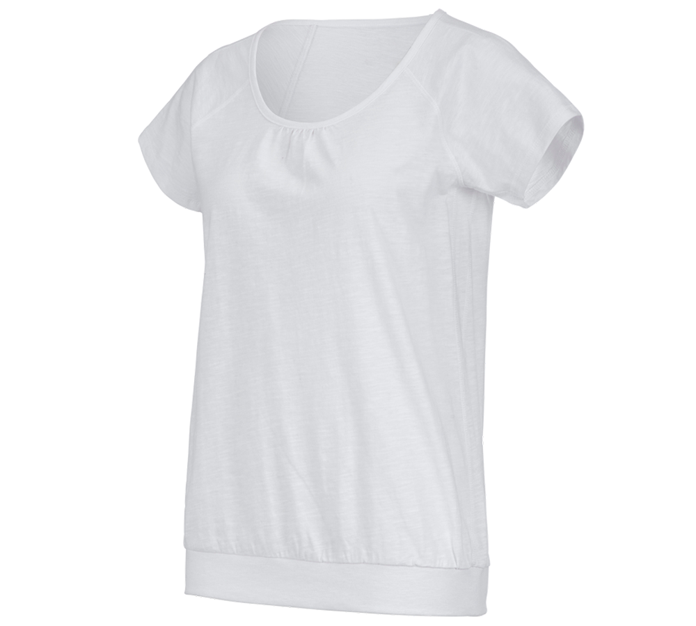 Tematy: e.s. Koszulka cotton slub, damska + biały