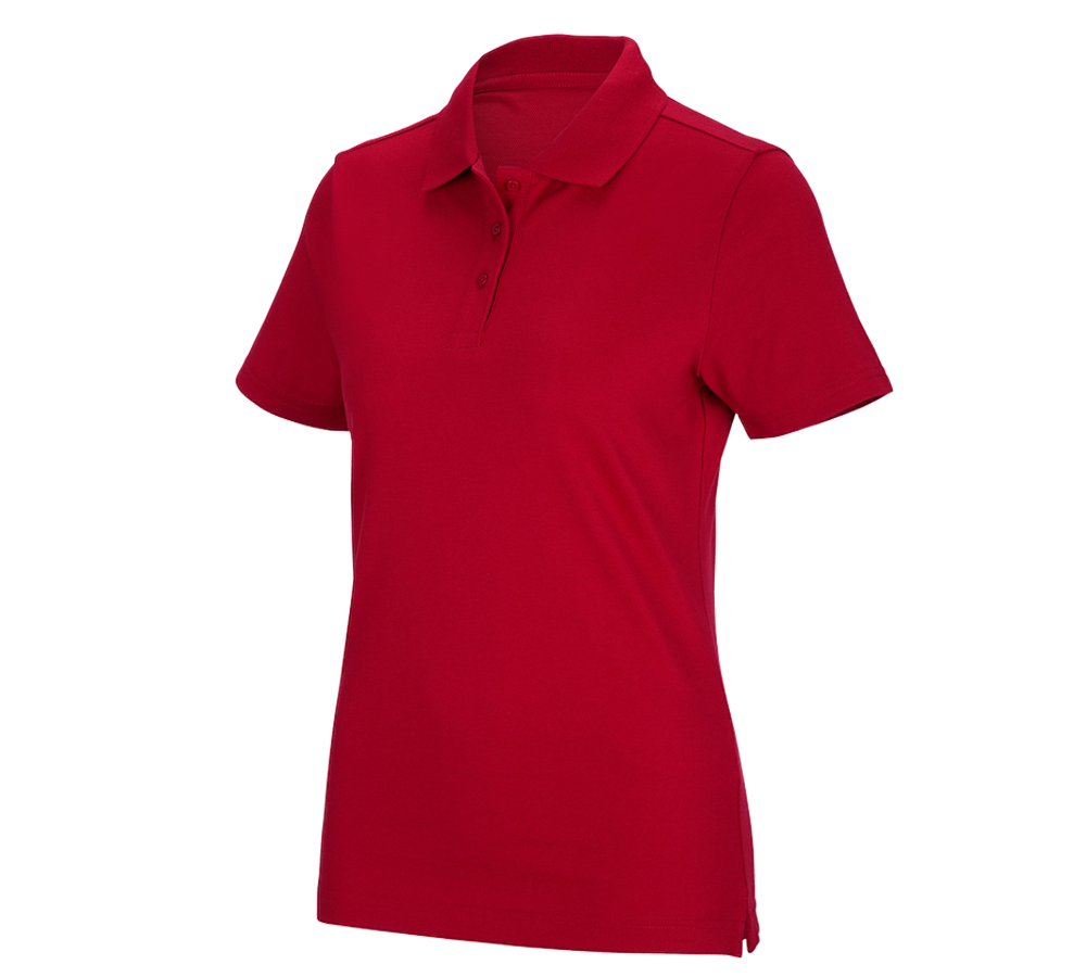 Koszulki | Pulower | Bluzki: e.s. Koszulka polo funkcyjna poly cotton, damska + ognistoczerwony