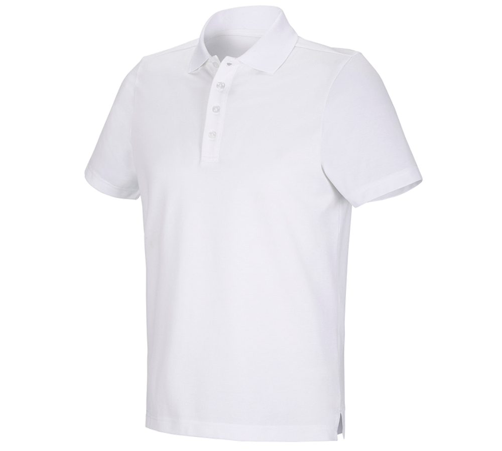 Tematy: e.s. Koszulka polo funkcyjna poly cotton + biały
