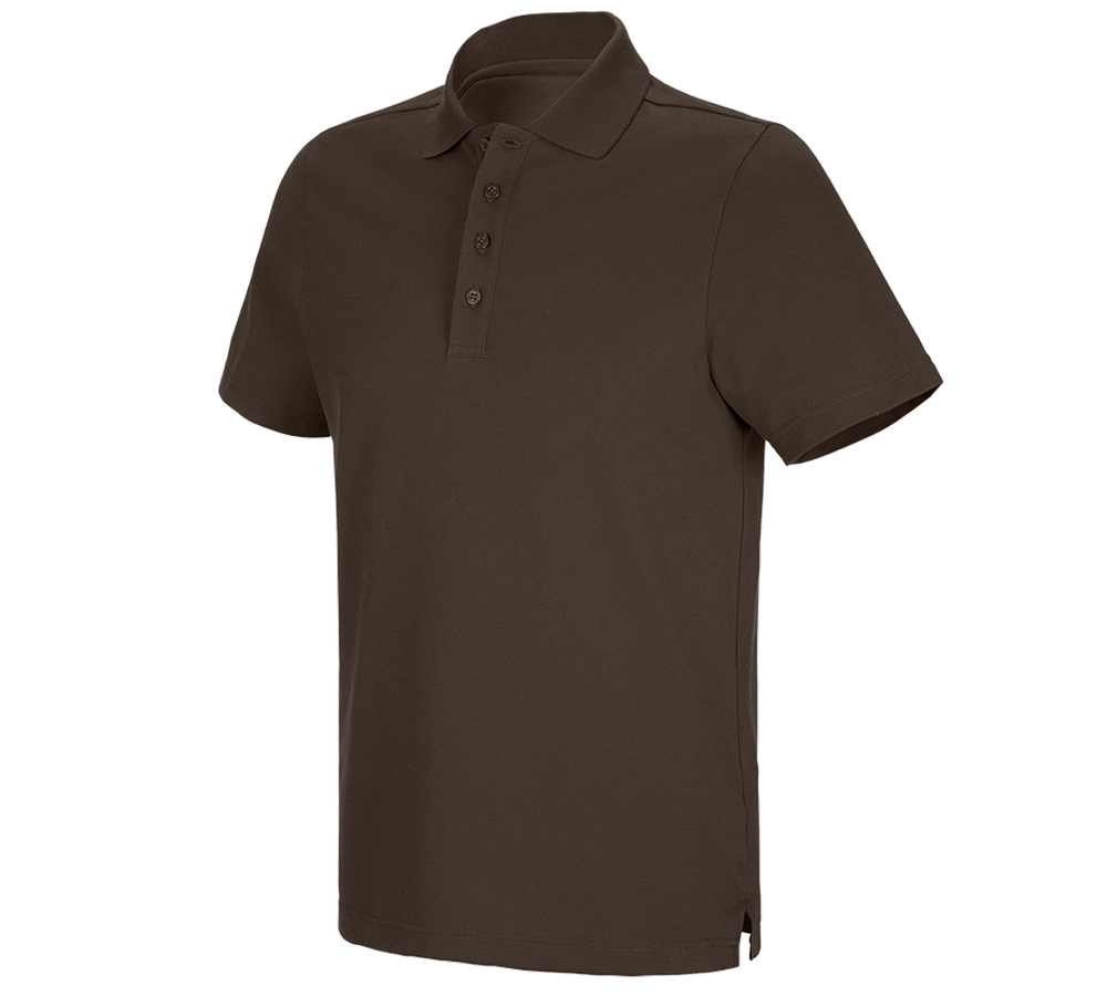 Koszulki | Pulower | Koszule: e.s. Koszulka polo funkcyjna poly cotton + kasztanowy