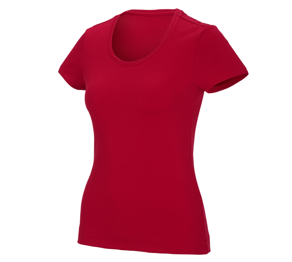 Tematy: e.s. Koszulka funkcyjna poly cotton, damska + ognistoczerwony