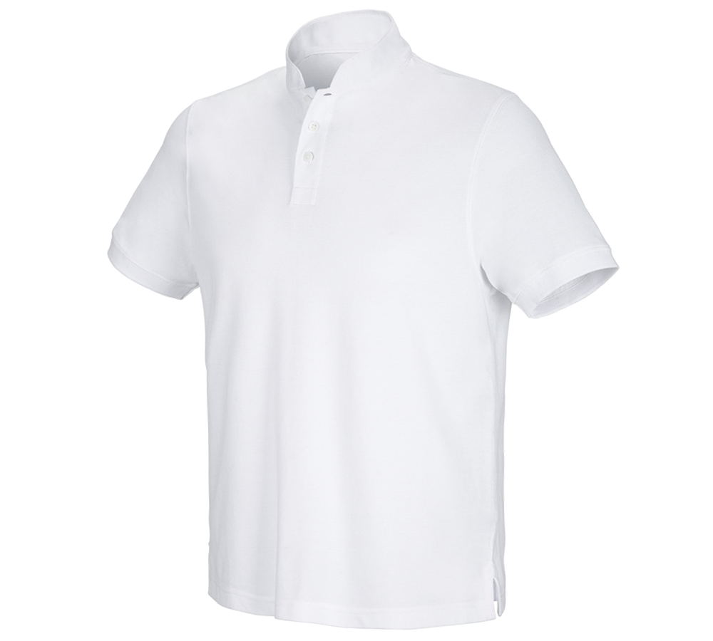 Koszulki | Pulower | Koszule: e.s. Koszulka polo cotton Mandarin + biały