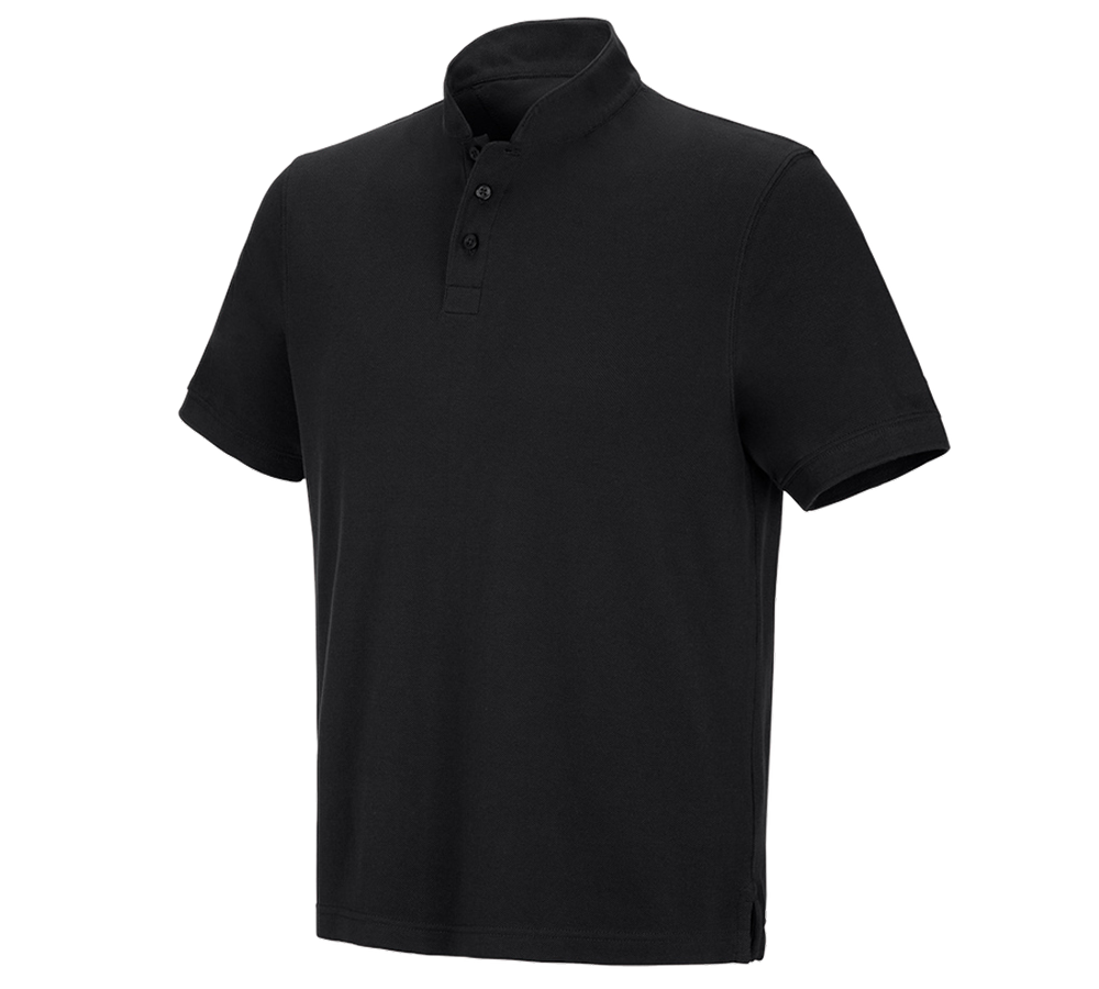 Koszulki | Pulower | Koszule: e.s. Koszulka polo cotton Mandarin + czarny