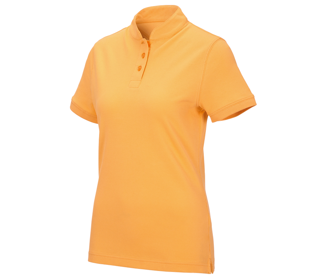 Koszulki | Pulower | Bluzki: e.s. Koszulka polo cotton Mandarin, damska + jasnopomarańczowy