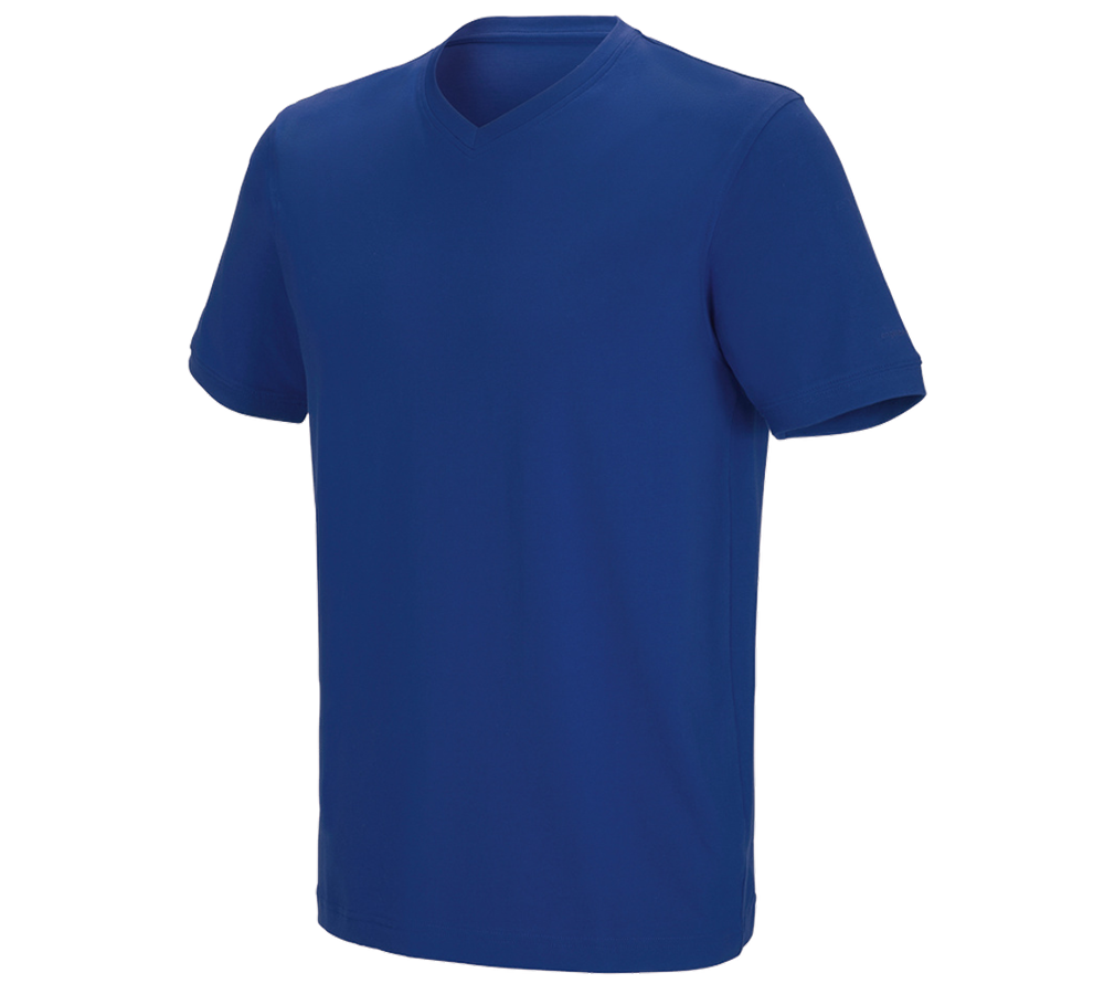 Koszulki | Pulower | Koszule: e.s. Koszulka cotton stretch dekolt w serek + chabrowy