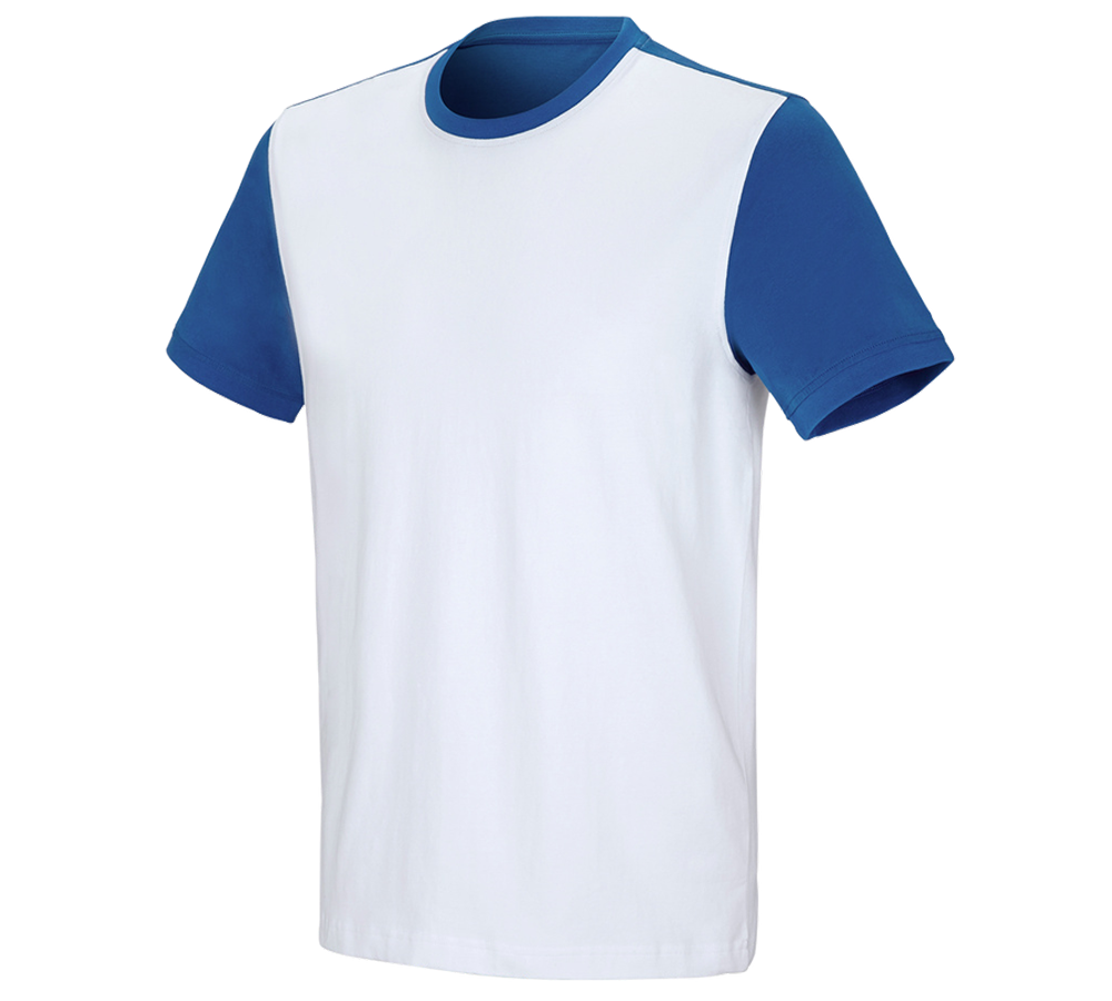 Koszulki | Pulower | Koszule: e.s. Koszulka cotton stretch bicolor + biały/niebieski chagall