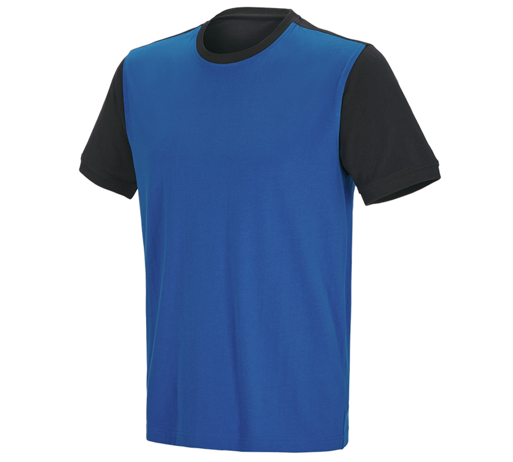 Koszulki | Pulower | Koszule: e.s. Koszulka cotton stretch bicolor + niebieski chagall/grafitowy
